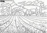 Coloring Pages Landscape Field Colouring Choose Board Farm Sheets sketch template