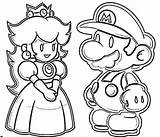 Mario Bros Coloring Pages Peach Super Princess Sheets Colouring Color Drawing Kids Print Printable Getdrawings Info Choose Board sketch template