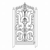 Garden Gate Drawing Getdrawings sketch template