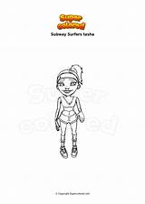 Tasha Surfers Subway sketch template