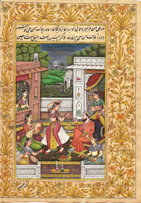 Mughal Miniature Painting Handmade Indian Classical Harem
