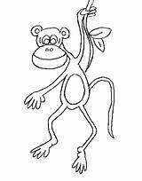 Kleurplaat Apen Kleurplaten Aap Affen Dieren Coloring Monkeys Colorare Ausmalbild Affe Mewarnai Coloriages Malvorlagen Animierte Monyet Animasi Singes Monkey Slingerende sketch template