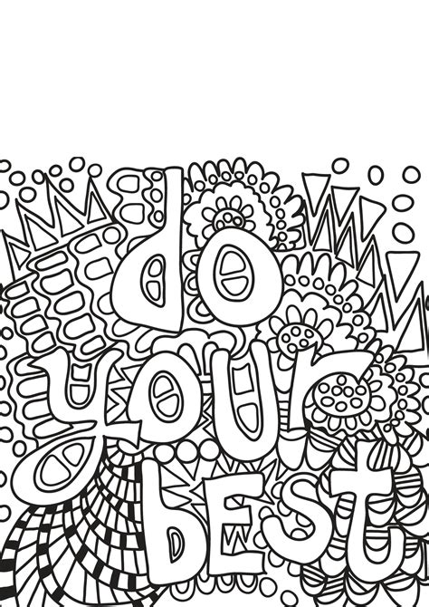 quote coloring pages  printable book
