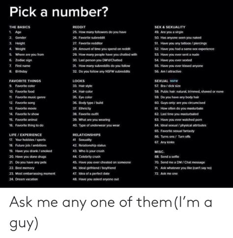birthday crush and drugs pick a number the basics reddit sex