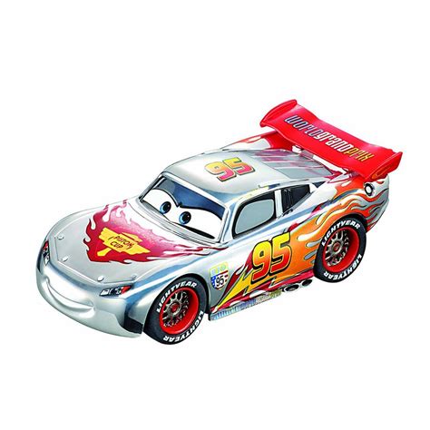 disney pixar cars  silver racing series lightning mcqueen toy car