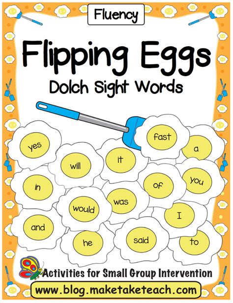 flipping eggs fun hands  activities  learning sight words