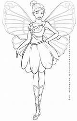Barbie Pages Coloring Fairy Mariposa Colouring Princess Fairies Printable Choose Board Kleurplaat sketch template