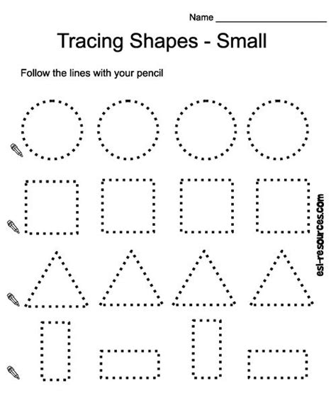 tracing shapes worksheet teaching tools pinterest tracing shapes