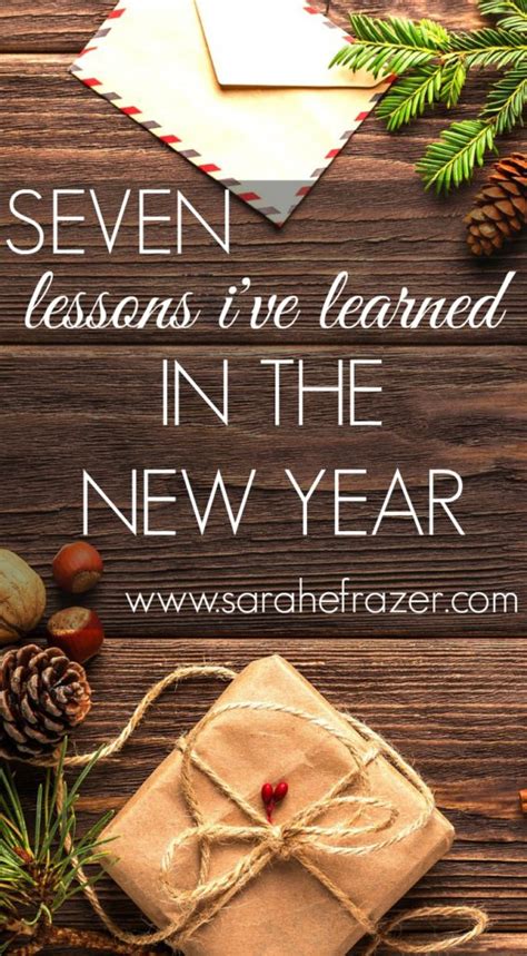 lessons ive learned    year sarah  frazer