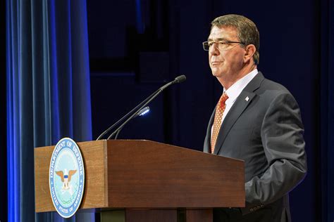 defense secretary ash carter delivers the keynote address during the
