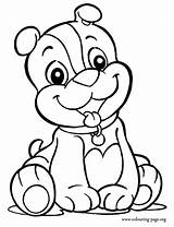 Coloring Pages Printable Puppy Dog Dogs Puppies Colouring Print Sitting Kids Clipart Colour Color Cartoon Drawings Play Down Cliparts Waiting sketch template
