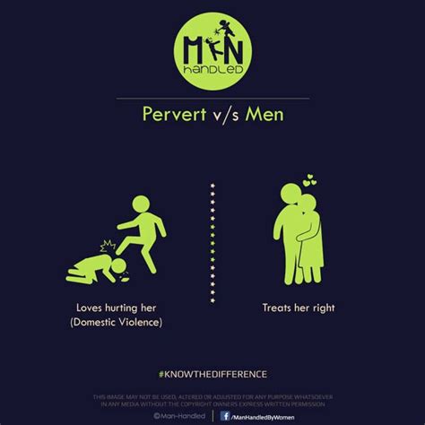 6 graphics that show the difference between a real man and a pervert