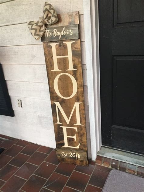 large  sign  porch personalized home sign  etsy