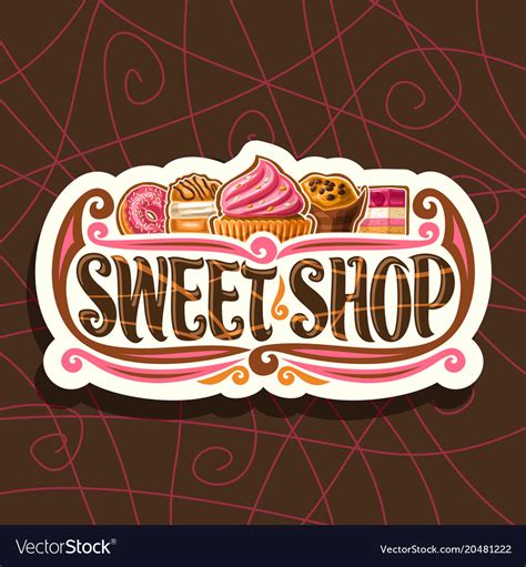logo  sweet shop royalty  vector image vectorstock