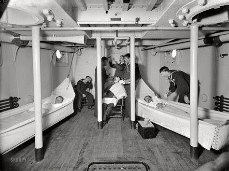 aboard  cruiser uss brooklyn circa  sick bay high resolution  sick loft bed
