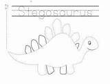 Dinosaur Tracing Coloring Itsybitsyfun sketch template