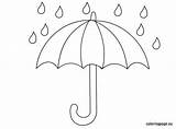 Umbrella Preschool Parapluie Pluie Umbrellas Parapluies Coloringpage Manuelle Activité sketch template