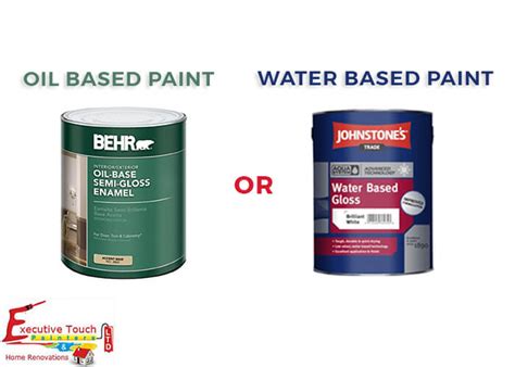 oil based paint  water based paint