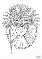 Carnaval Mandala sketch template