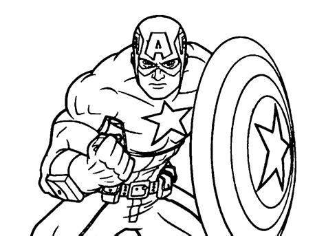 avenger captain america printable coloring pages print color craft