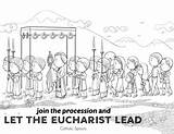 Procession Eucharistic Eucharist Catholicsprouts sketch template