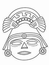 Oaxaca Indigenas Pintar Aztecas sketch template