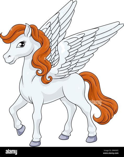 pegasus wings horse cartoon animal illustration stock vector image