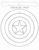 Coloring Pages Superhero Captain America Shield Logos Color Logo Getcolorings Printable Print Getdrawings sketch template