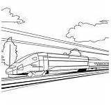Train Coloring Speed Locomotive Steam Drawing Sunny High sketch template