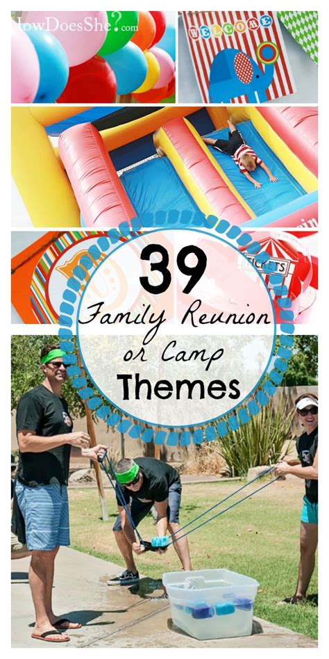 family reunion themes  camp theme ideas