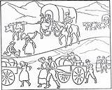 Coloring Pioneer Pages History Lds Wagon Transportation Kids American Pioneers Printable Mormon Oregon Color Trail Drawing Book Life Sheets Activities sketch template