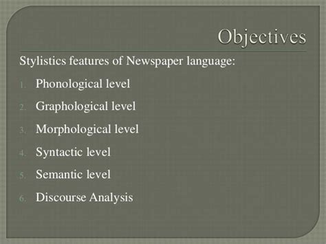 statistical features  newspaper language
