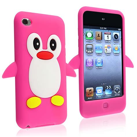 insten black soft silicone skin ipod case cover for apple ipod touch