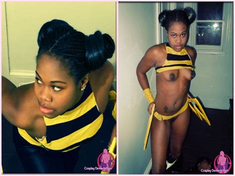 Freaky Cosplay Chick Bumblebee Ebony Porn Superheroes