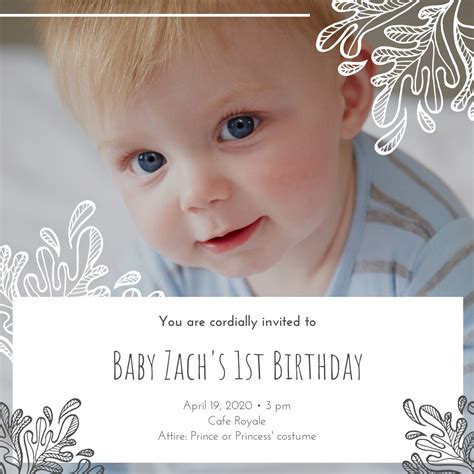 printable customizable st birthday invitation templates canva