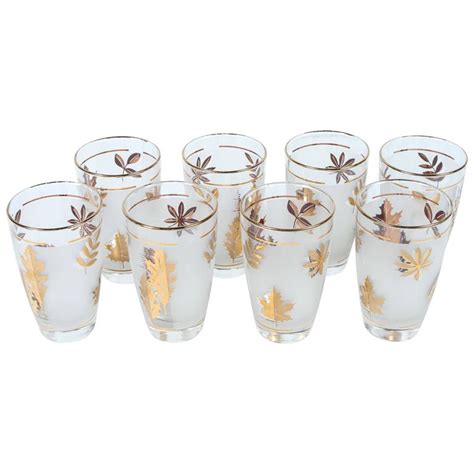 Set Of Eight Vintage Cocktail Glasses By Libbey In