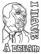 Coloring Martin Luther Pages King Dream Dr Jr Printable Getcolorings Preschool Mlk sketch template