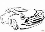Coloring Car Classic Pages Printable sketch template