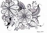 Zentangle Zentangles Doodles Doodle Bloem Kunst Flower Patterns Drawings Choose Board sketch template
