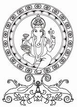 Coloring Ganesh Shirleytwofeathers sketch template