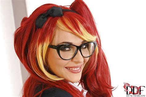 Foxy Schoolgirl In Glasses And Fancy Uniform Uncovering