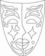 Coloring Masks Printable Pages Mask sketch template