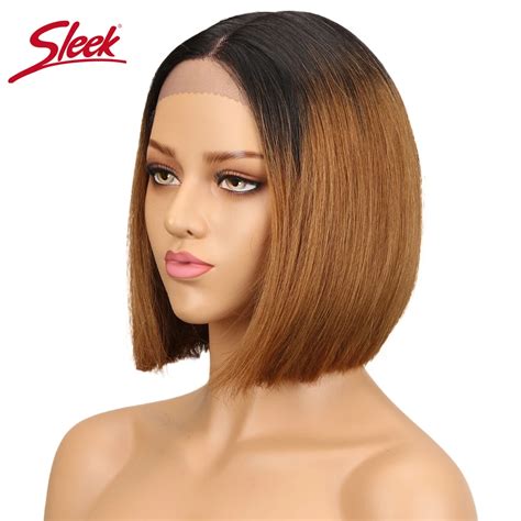 sleek peuvian straight lace front human hair wigs  black women human hair short bob wigs