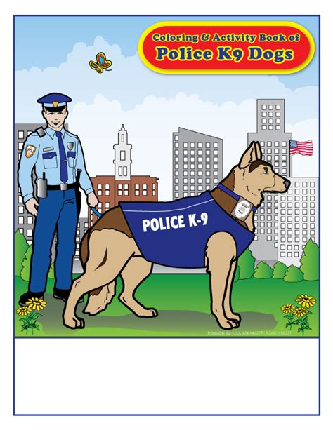 police  dogs imprint coloring book