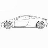 Tesla Roadster sketch template