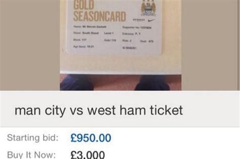 manchester city fan  selling premier league decider ticket    ebay