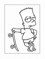 Skateboard Rocks Bart sketch template