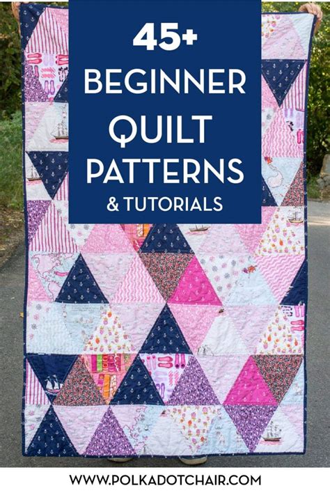 easy beginner quilt patterns  tutorials polka dot chair