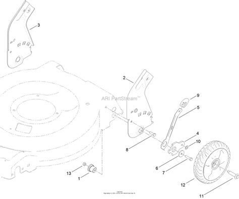 toro   recycler lawn mower  sn   parts diagram  rear wheel