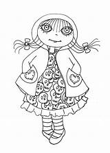 Girl Dearie Goth Digi Stamps Dolls Unknown Posted Am sketch template